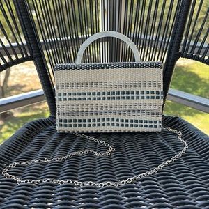 Woven Straw Rattan Structured Handbag